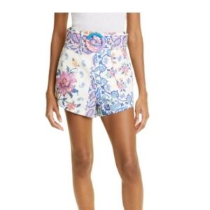 FARM Rio Belted Cotton Shorts